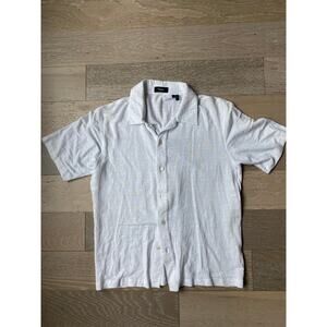 Mens Theory Polo in White Size Medium